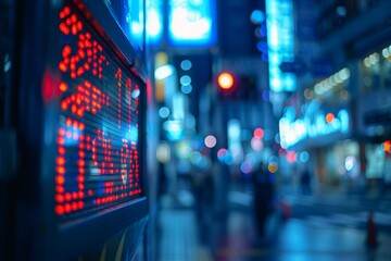 digital display board with scrolling text