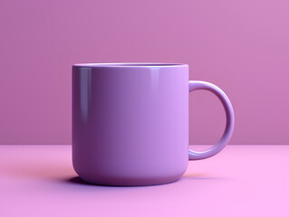 A porcelain purple mug mockup, 3d render 4k, 8k, clean, high resolution, realistic
