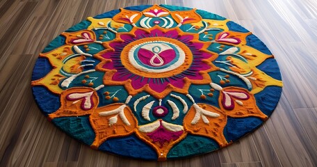 Diwali Rangoli, Colorful Design for Festive Celebrations