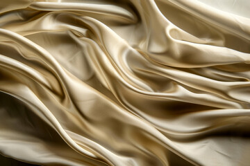 Elegant Golden Satin Fabric Texture