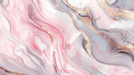 Texture of pastel liquid silver, pink marble. 