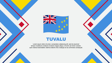 Tuvalu Flag Abstract Background Design Template. Tuvalu Independence Day Banner Wallpaper Vector Illustration. Tuvalu Illustration
