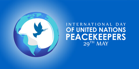 Vector illustration of International Day of United Nations Peacekeepers social media feed template