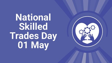 National Skilled Trades Day web banner design illustration 