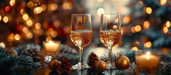 Crystal glasses catch the candlelight, sparkling like the stars above, as toasts are made to love and togetherness. 