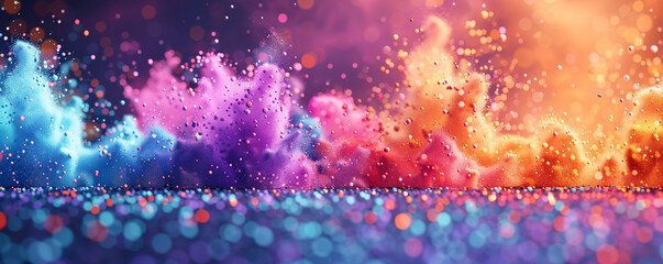 Playful splashes of color animate abstract backgrounds.