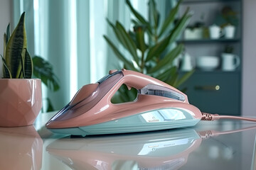 An iron with advanced safety features, including auto shut-off and overheating protection.