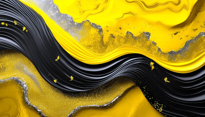 Elegant yellow and black abstract background