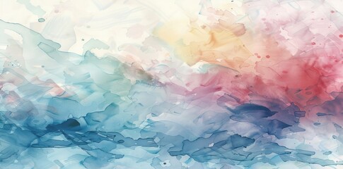Bold watercolor wash background with strong colors and confident strokes.
