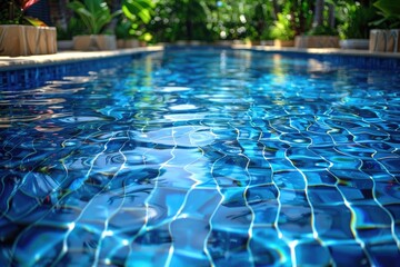 blue summer swimming pool professional photography