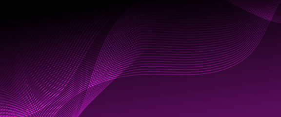 Black and purple violet vector 3D technology futuristic glow with line shapes banner. Suit for cover, poster, banner, brochure, header, website vector