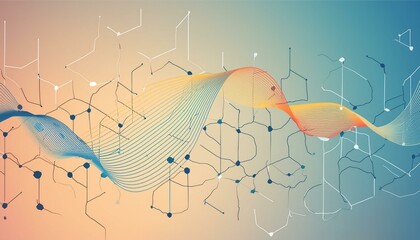 Abstract background representing data particles in a technological environment, each particle conveying a unique piece of information