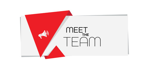 Meet the team on white background	