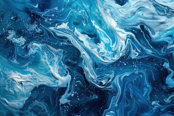 Obraz premium A mesmerizing depiction of the ocean's serene beauty and vastness in abstract form 