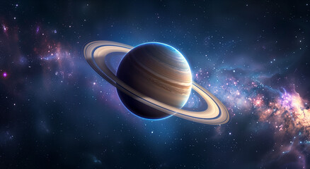 Naklejka premium planet in space, jupiter, rings