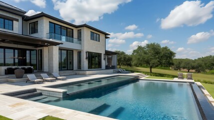 Architectural Elegance: Luxury Living at its Finest with Poolside Sophistication