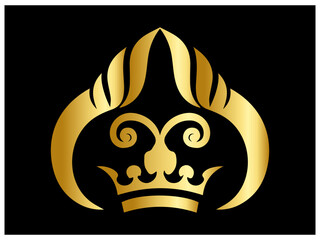 Luxury logo design with golden colour