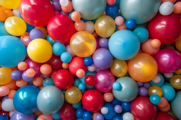 Fototapeta premium A colorful background of balloons in various sizes and colors