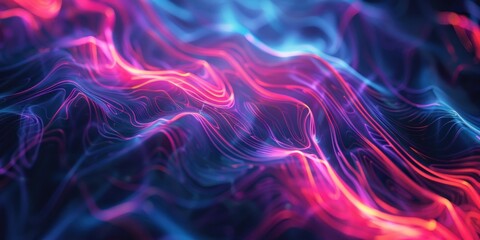 Obraz premium Multicolor abstract lines background. Artistic digital illustration. 