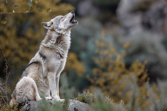 Wolf howls wildlife animal mammal.