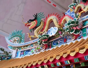 Chinese dragon statue