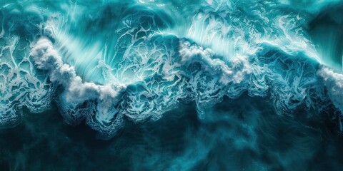 Abstract ocean waves. Fluidity and movement of the sea background.
