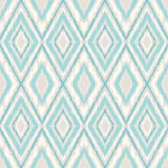 Poster Seamless Ikat ethnic traditional Textile pattern geometric abstract folklore ornament Tribal ethnic illustration background design for print, clothing, scarf