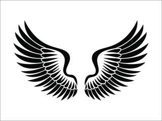 Fototapeta premium Pair of spread out eagle bird or angel wings