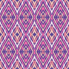 Seamless Ikat ethnic traditional Textile pattern geometric abstract folklore ornament Tribal ethnic illustration background design for print, clothing, scarf
