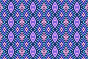 Seamless Ikat ethnic traditional pattern geometric abstract folklore ornament Tribal ethnic illustration background