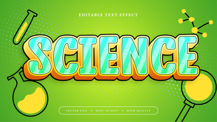 Black yellow and green science 3d editable text effect - font style