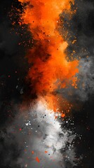 A black and orange background with a white line in the middle