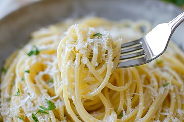 Twirling Italian Spaghetti: An Anticipation of Dinner