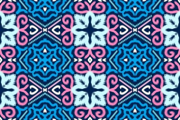 Seamless Ikat ethnic traditional pattern geometric abstract folklore ornament Tribal ethnic illustration background