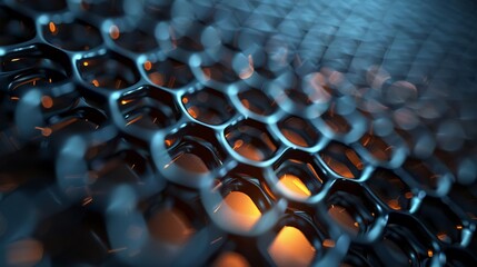 Obraz premium A close up of a metal mesh background.