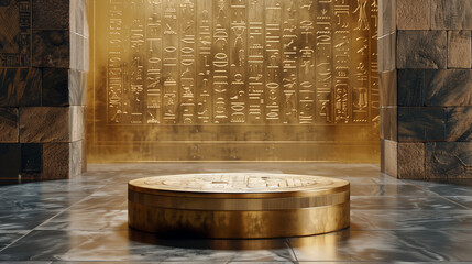 Egyptian Gold-plated podium