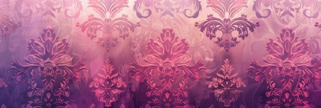 A romantic pink floral damask pattern that exudes femininity and elegance for stylish interiors and backgrounds.