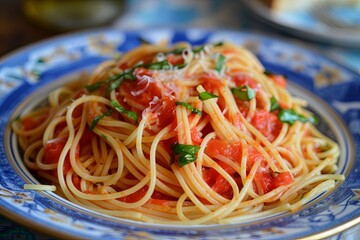 Vibrant Spaghetti Feast: Untangling Layers of Tomato Bliss