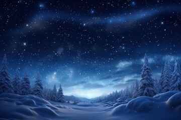 Naklejka premium Night sky landscape outdoors.