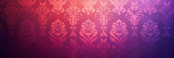 A textured background with fuchsia damask patterns creates a vintage charm for creative use. - obrazy, fototapety, plakaty