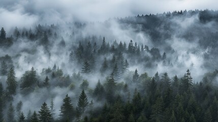 german harz mountains forest, smoke art, landscape photography, 16:9