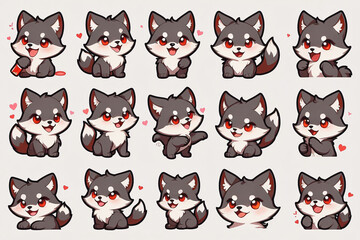 Fototapeta premium Sticker Little Fox, anime
