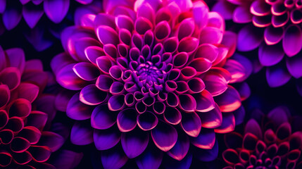 A close up of a purple flower with a purple background