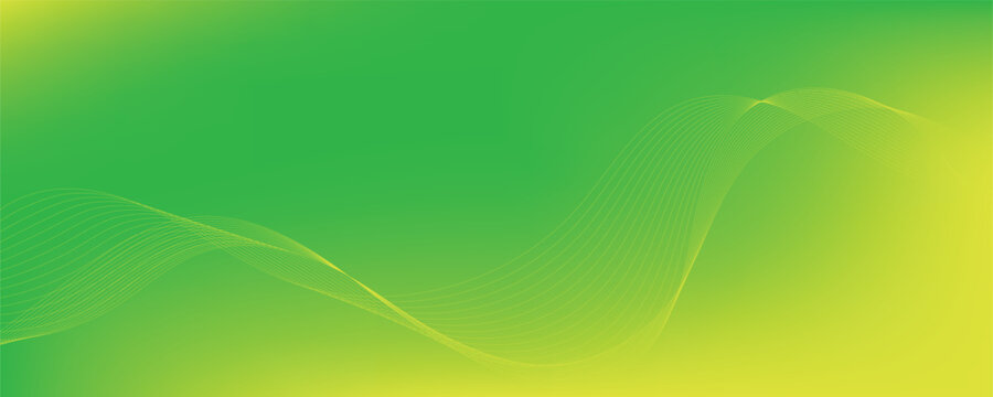Abstract green gradient background with wavy lines. EPS10
