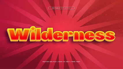 Yellow orange and red wilderness 3d editable text effect - font style