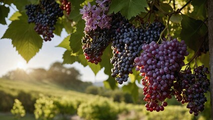 grapes in vineyard
