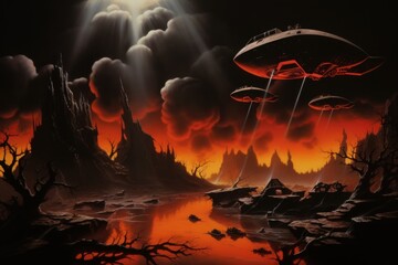 Apocalypse by flood isolated on clear solid background transportation screenshot darkness.