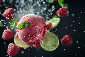 Chocolate sundae with a cruelty-free swirl in an isolated ice cream tub, featuring a scoop of innovative matcha and almond lifestyle treat, paired with a gelato sundae dish.