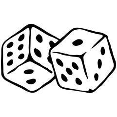 Black and white dice