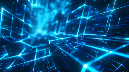 Obraz premium Blue abstract technology background